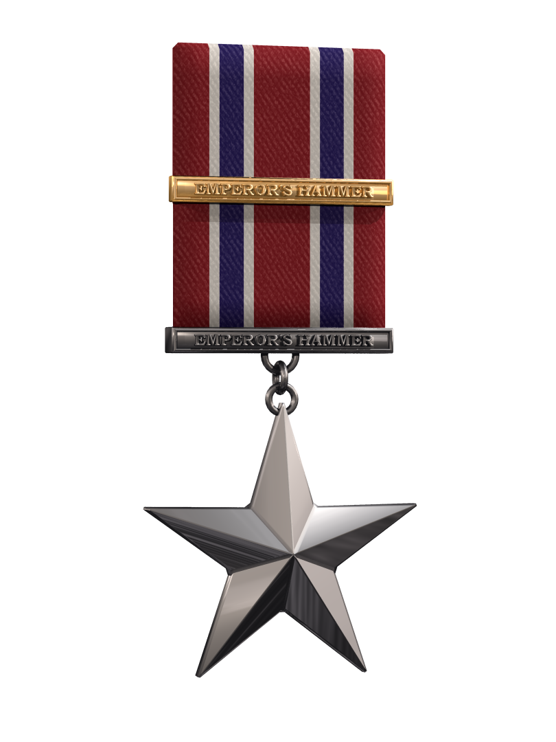 Iron Star with Gold Ribbon